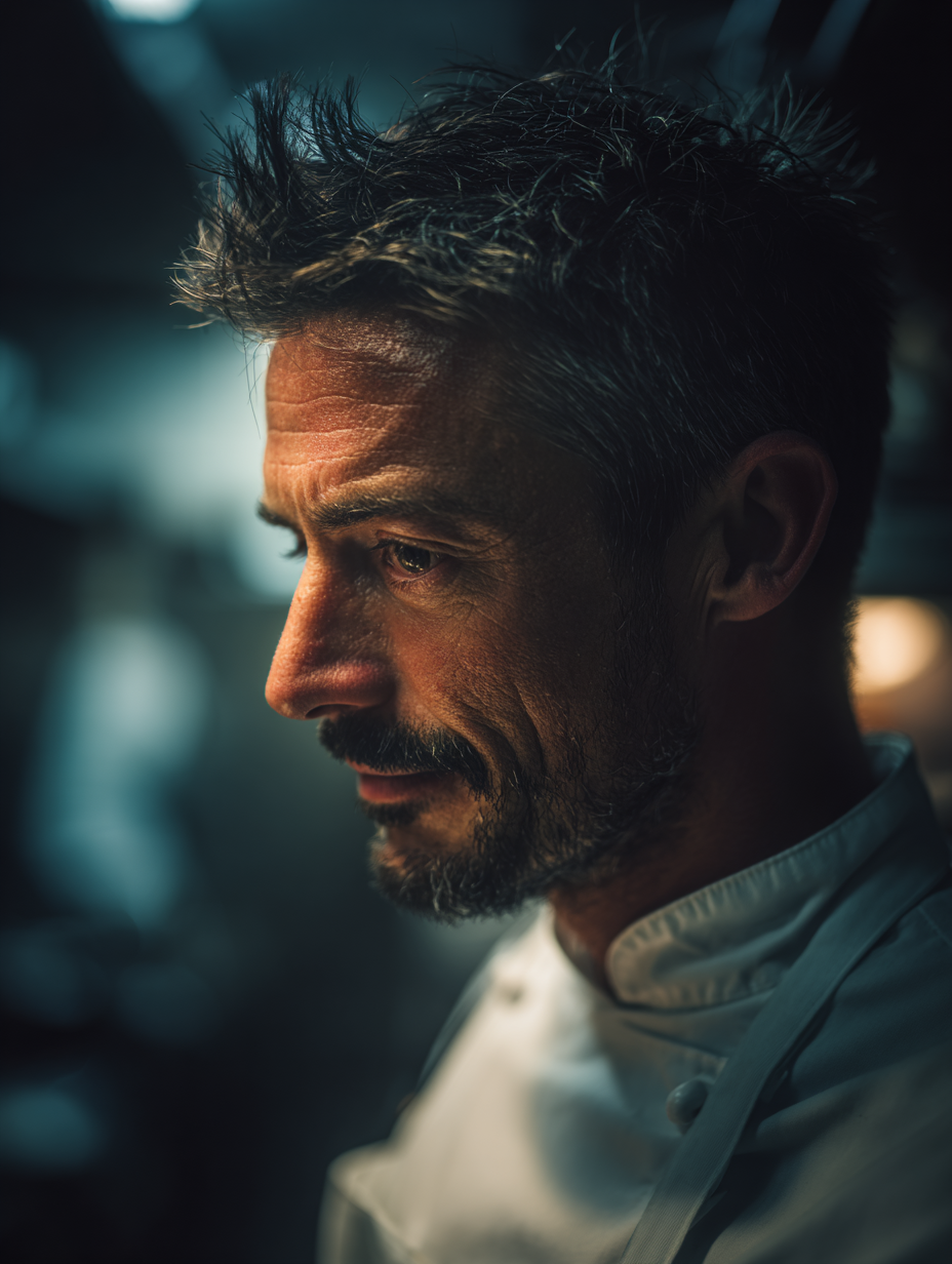 Chef René Delacroix in the kitchen at Cocodrie